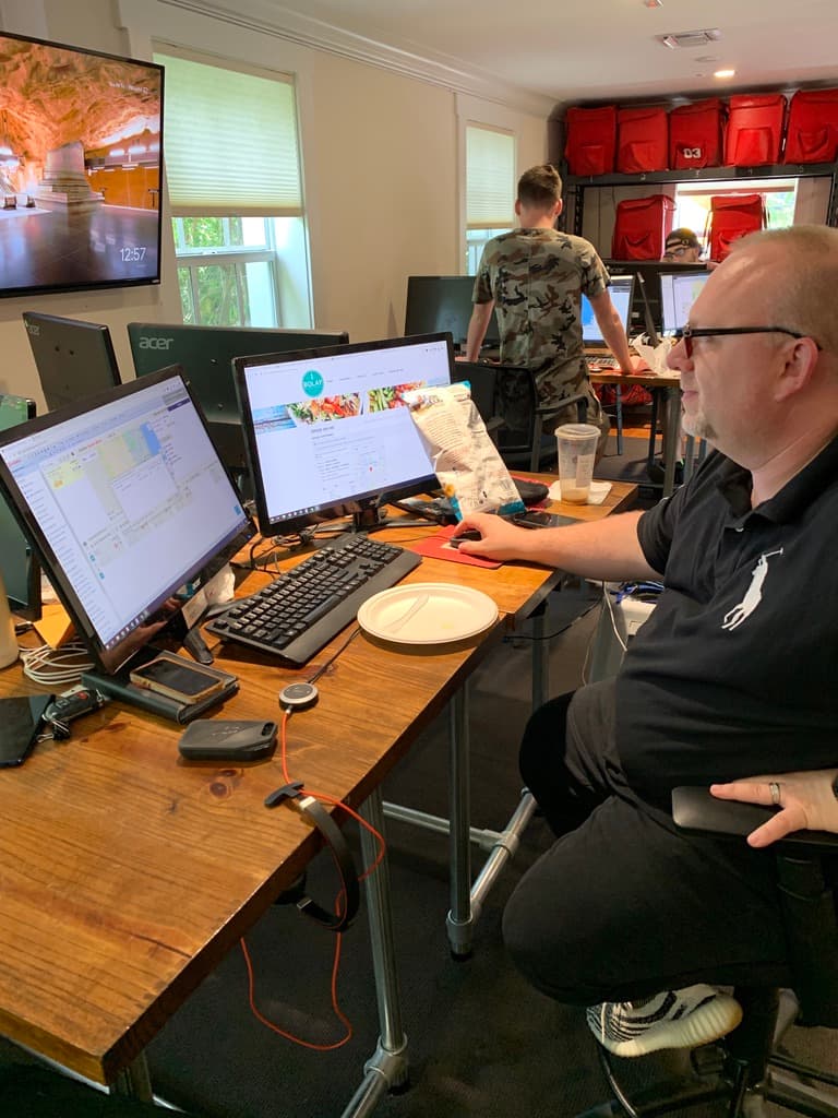 Phone ops desk during peak hours