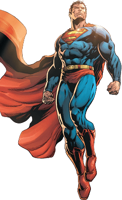 Superman doing a power posture