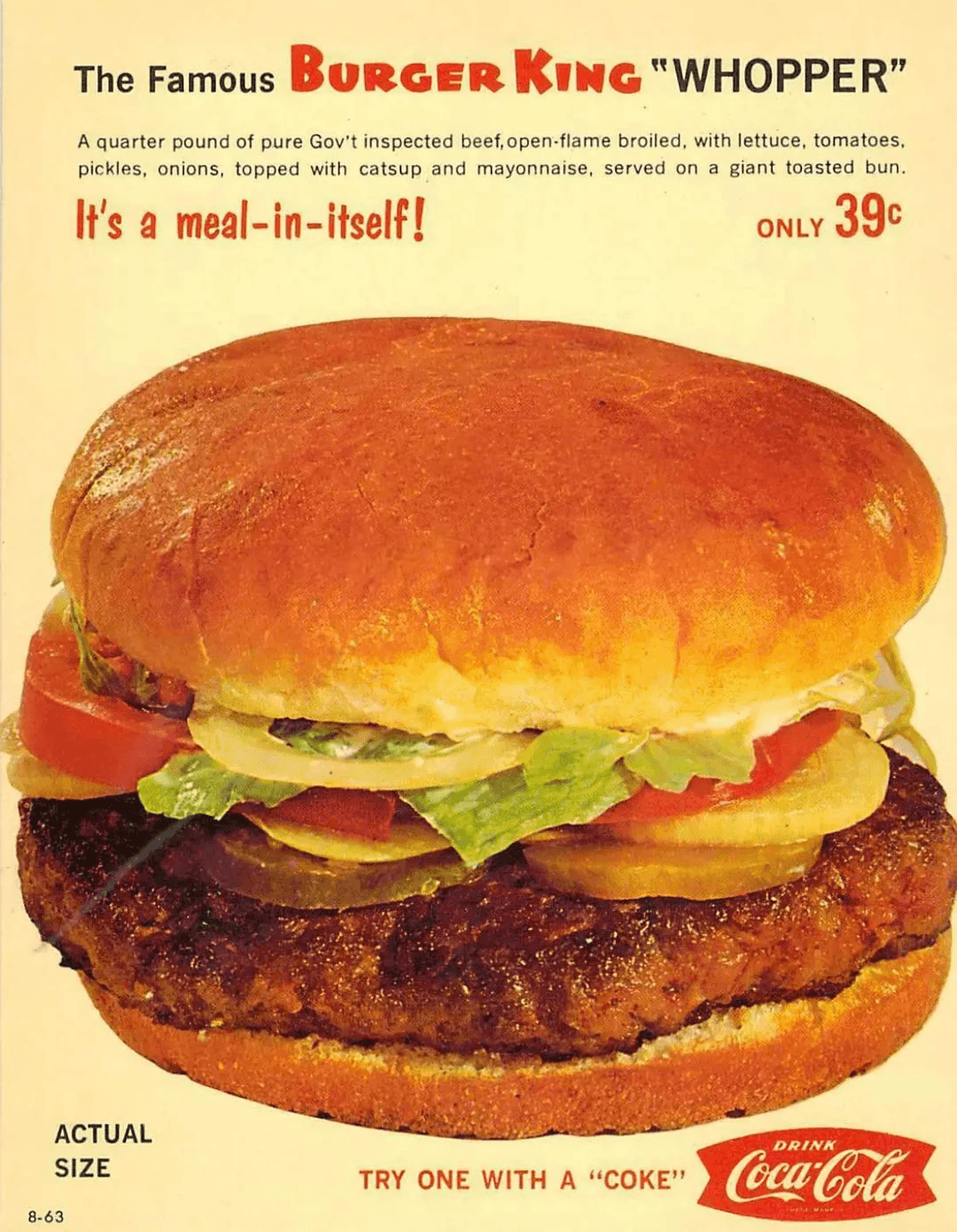 Original burger king whopper