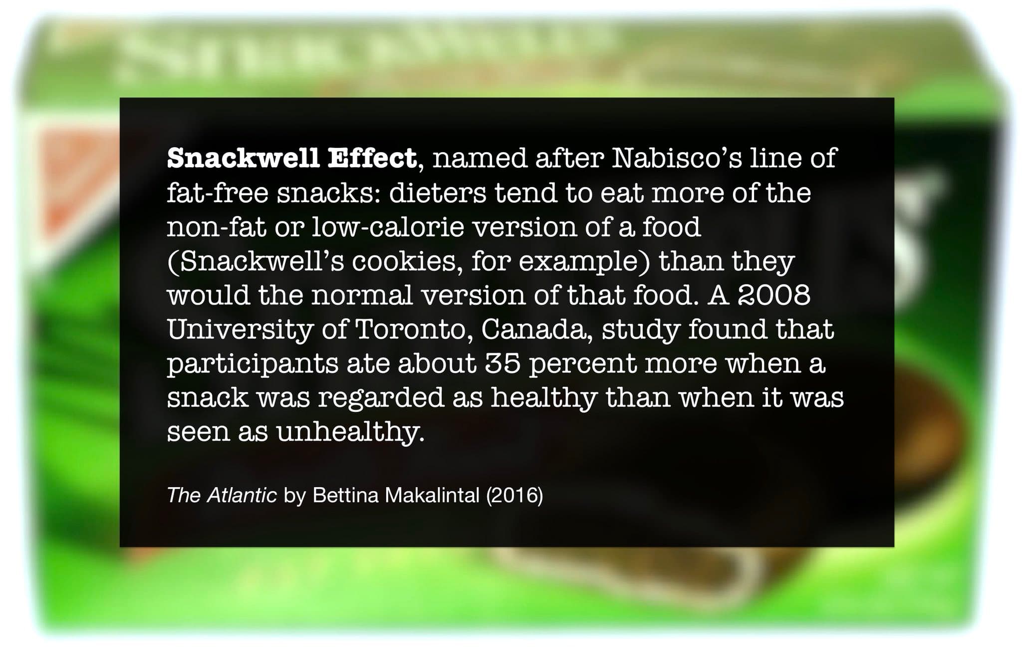 The snackwell effect.
