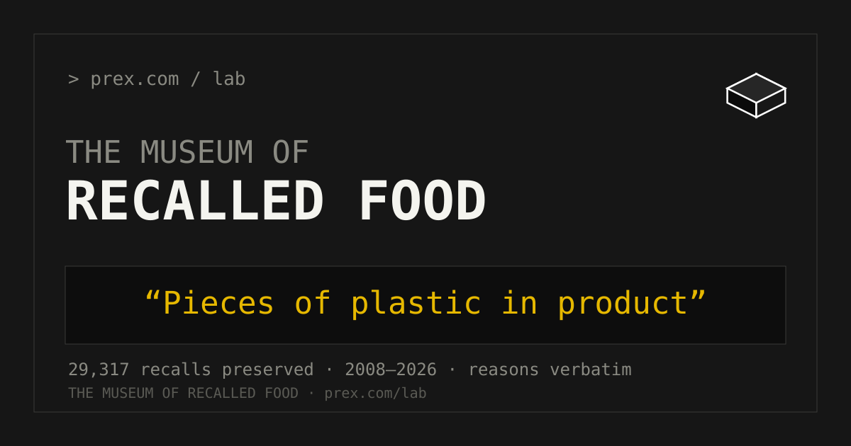 The Museum of Recalled Food preview