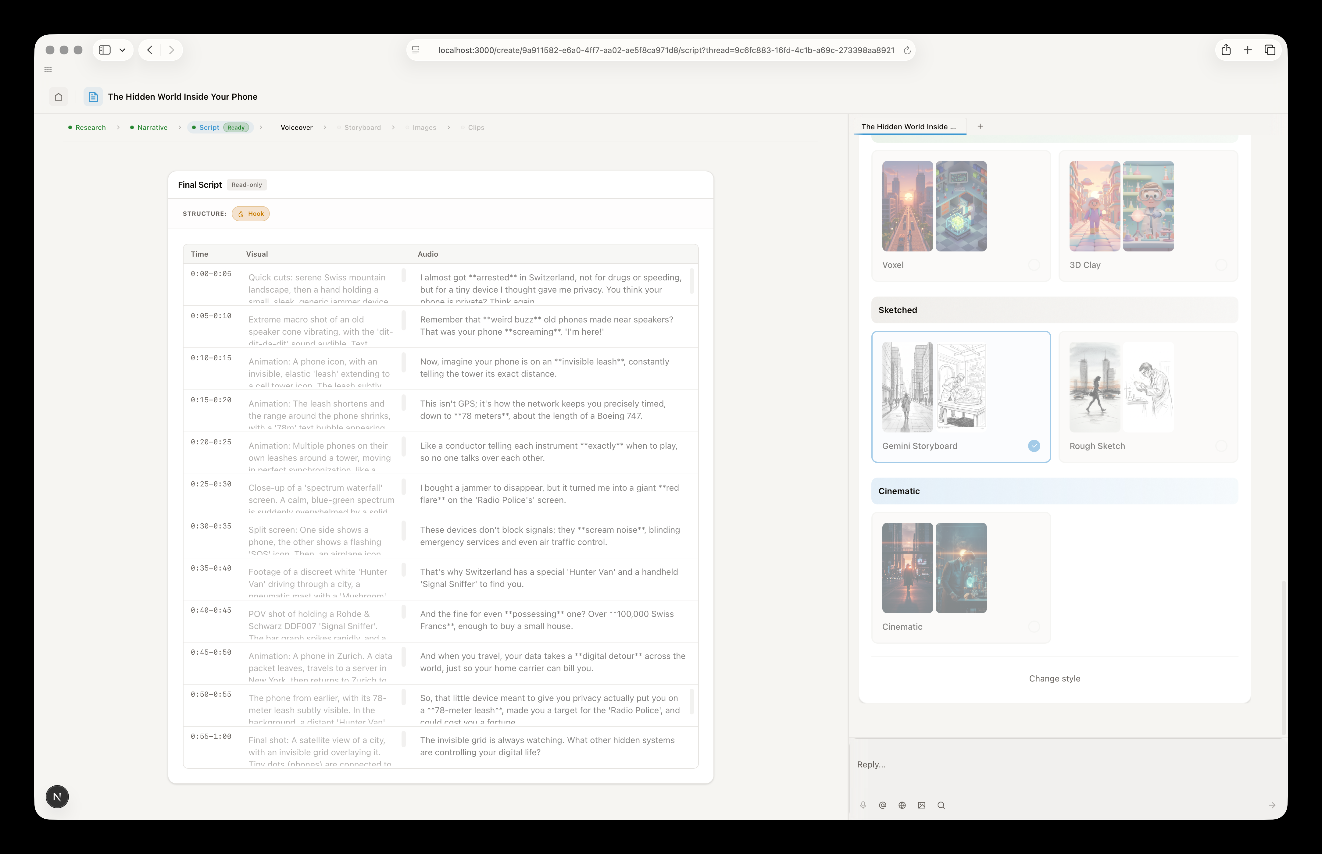 Script editor